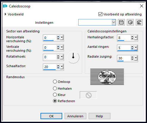 Effecten - Reflectie-effecten - Caleidoscoop