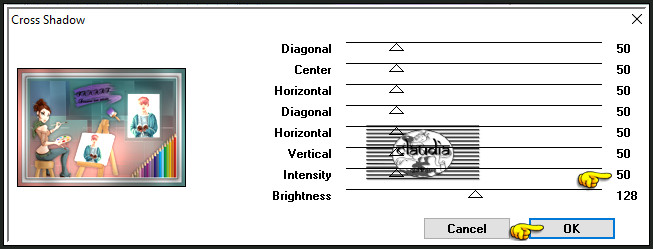 Effecten - Insteekfilters - Graphics Plus - Cross Shadow