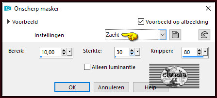 Aanpassen - Scherpte - Onscherp masker