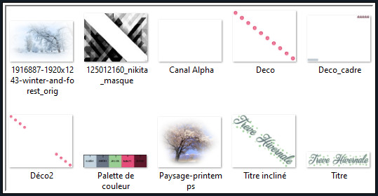 Inhoud materialen map