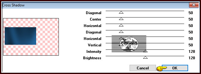 Effecten - Insteekfilters - Graphics Plus - Cross Shadow