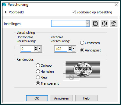 Effecten - Afbeeldingseffecten - Verschuiving :