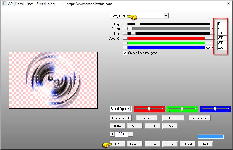 Effecten - Insteekfilters - AP [Lines] - Lines - SilverLining