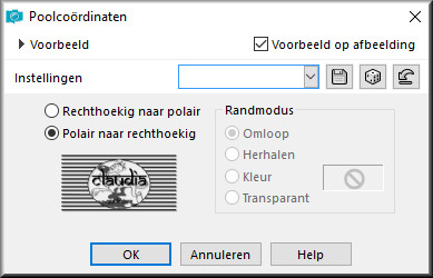 Effecten - Vervormingseffecten - Poolcoördinaten