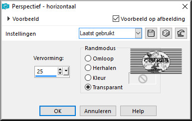 Effecten - Geometrische effecten - Perspectief - horizontaal