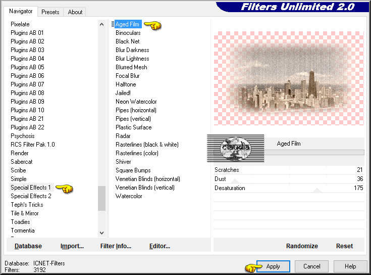 Effecten - Insteekfilters - <I.C.NET Software> - Filters Unlimited 2.0 - Special Effects 1 - Aged Film