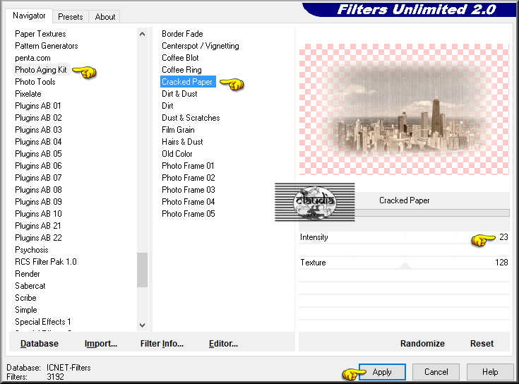 Effecten - Insteekfilters - <I.C.NET Software> - Filters Unlimited 2.0 - Photo Aging Kit - Cracked Paper