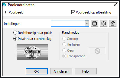 Effecten - Vervormingseffecten - Poolcoördinaten