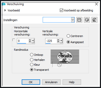 Effecten - Afbeeldingseffecten - Verschuiving