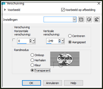 Effecten - Afbeeldingseffecten - Verschuiving :