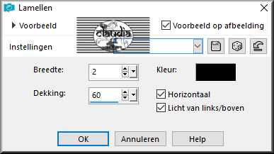 Effecten - Textuureffecten - Lamellen