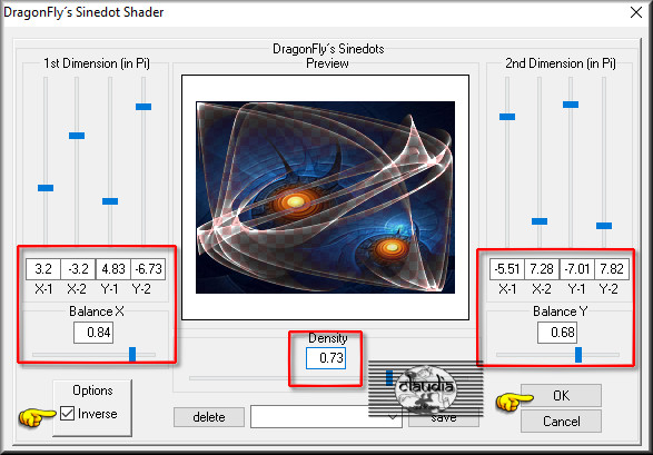 Effecten - Insteekfilters - Dragonfly - Sinedots