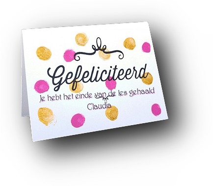 Gefeliciteed, je hebt het einde van de les gehaald.