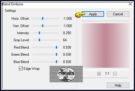 Effecten - Insteekfilters - FM Tile Tools - Blend Emboss :