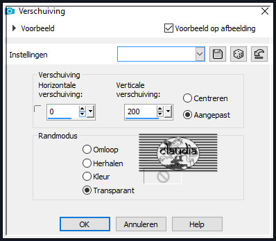 Effecten - Afbeeldingseffecten - Verschuiving