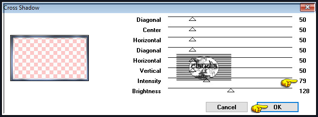 Effecten - Insteekfilters - Graphics Plus - Cross Shadow