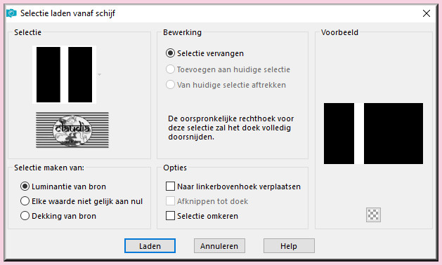 Selecties - Selectie laden/opslaan - Selectie laden vanaf schijf : la_SIG 98-1