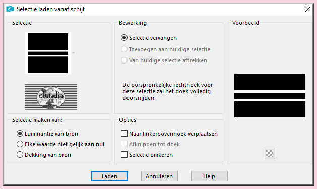 Selecties - Selectie laden/opslaan - Selectie laden vanaf schijf : la_SIG 98-3