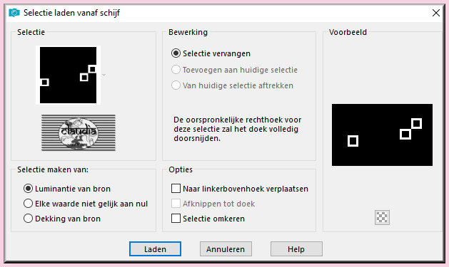 Selecties - Selectie laden/opslaan - Selectie laden vanaf schijf : la_SIG 98-5