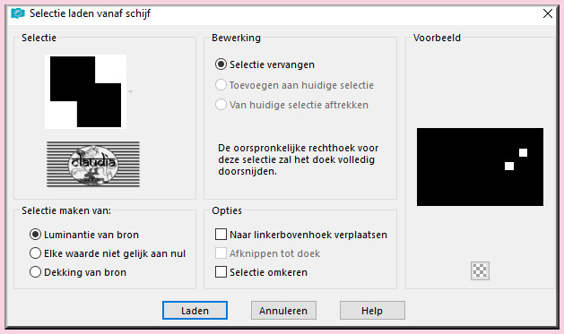 Selecties - Selectie laden/opslaan - Selectie laden vanaf schijf : la_SIG 98-6