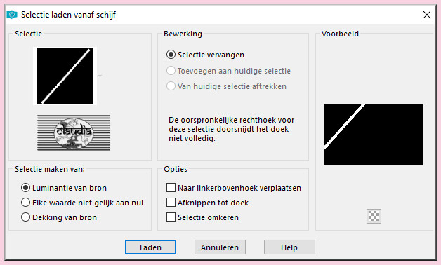 Selecties - Selectie laden/opslaan - Selectie laden vanaf schijf : la_SIG 98-8