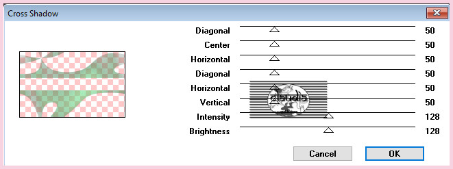 Effecten - Insteekfilters - Graphics Plus - Cross Shadow