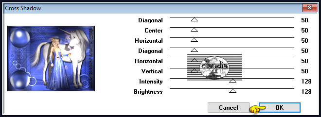 Effecten - Insteekfilters - Graphics Plus - Cross Shadow