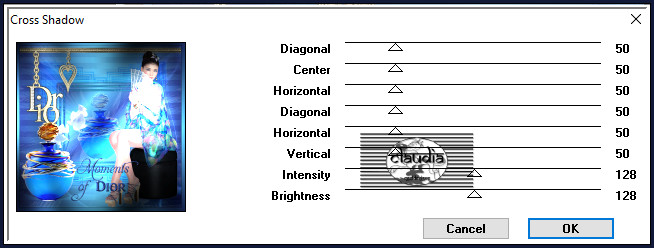 Effecten - Insteekfilters - Graphics Plus - Cross Shadow
