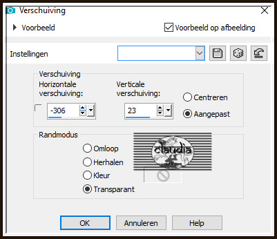 Effecten - Afbeeldingseffecten - Verschuiving