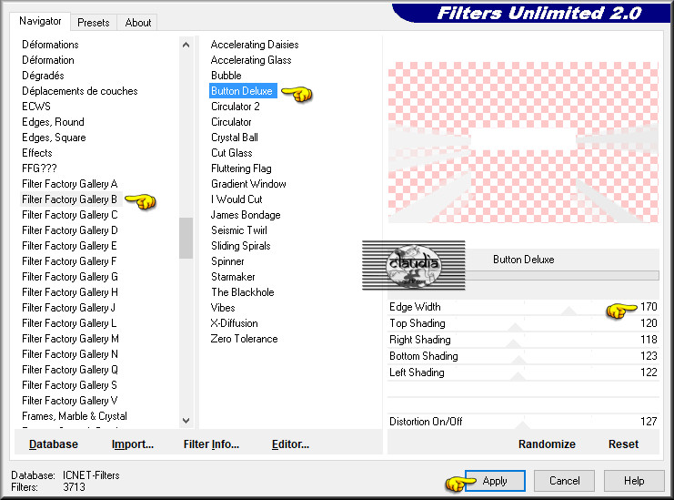 Effecten - Insteekfilters - <I.C.NET Software> - Filters Unlimited 2.0 - Filter Factory Gallery B - Button Deluxe