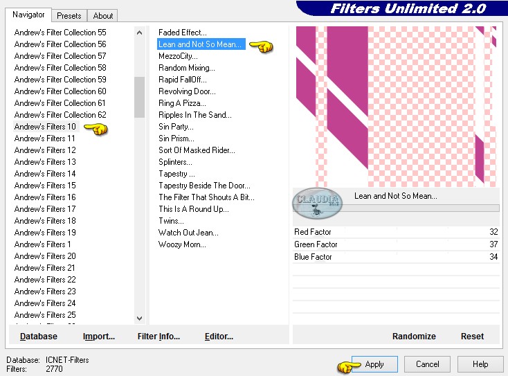 Effecten - Insteekfilters - <I.C. NET Software> - Filters Unlimited 2.0 - Andrew's Filters 10 - Learn and Not So Mean