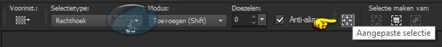 Activeer het Selectiegereedschap (toets S op het toetsenbord) - Aangepaste selectie