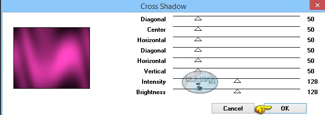 Effecten - Insteekfilters - Graphics Plus - Cross Shadow