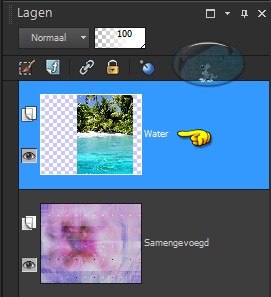 Lagen - Eigenschappen : hernoem deze laag "Water"