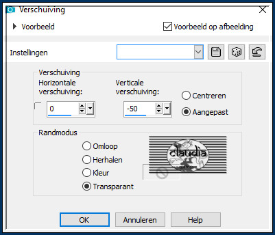 Effecten - Afbeeldingseffecten - Verschuiving :