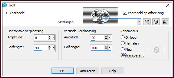 Effecten - Vervormingseffecten - Golf