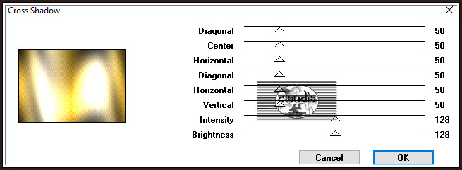 Effecten - Insteekfilters - Graphics Plus - Cross Shadow 