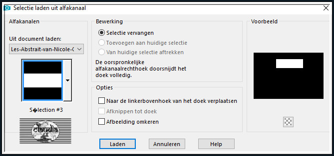 Selecties - Selectie laden/opslaan - Selectie laden uit alfakanaal : Sélection #3