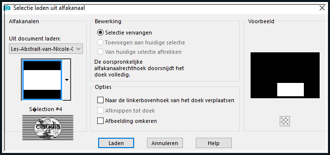 Selecties - Selectie laden/opslaan - Selectie laden uit alfakanaal : Sélection #4