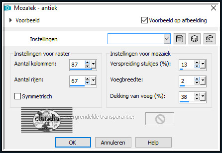 Effecten - Textuureffecten - Mozaïek - antiek