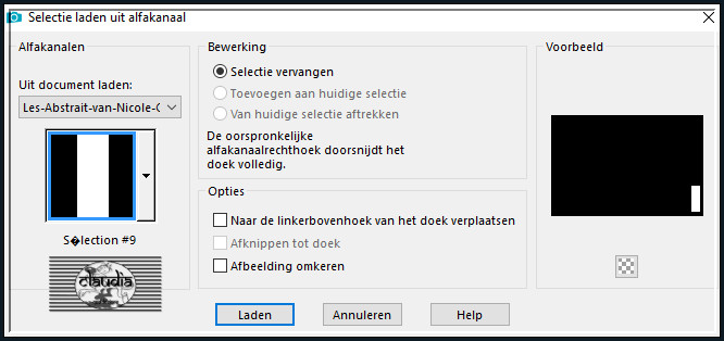 Selecties - Selectie laden/opslaan - Selectie laden uit alfakanaal : Sélection #9