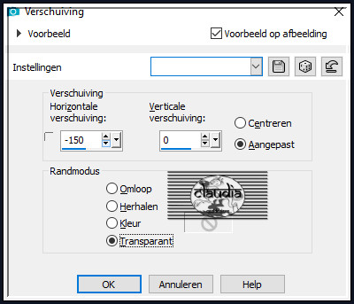 Effecten - Afbeeldingseffecten - Verschuiving :