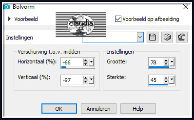 Effecten - Vervormingseffecten - Bolvorm :