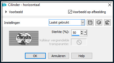 Effecten - Geometrische effecten - Cilinder - horizontaal