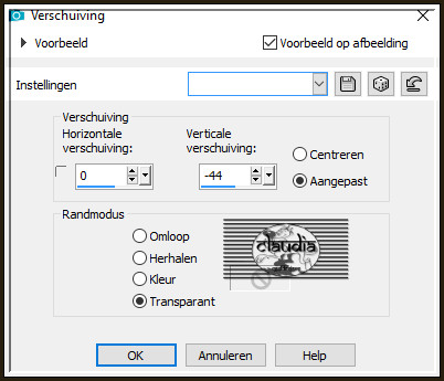 Effecten - Afbeeldingseffecten - Verschuiving :