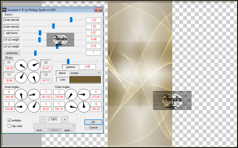 Effecten - Insteekfilters - Dragonfly -Sinedots II :