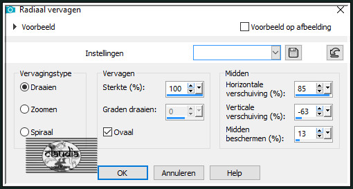 Aanpassen - Vervagen - Radiaal vervagen :