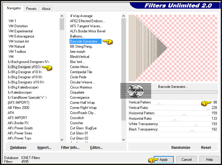 Effecten - Insteekfilters - <I.C.NET Software> - Filters Unlimited 2.0 - &<Bkg Designer sf10 I> - Barcode Generator