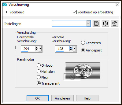 Effecten - Afbeeldingseffecten - Verschuiving