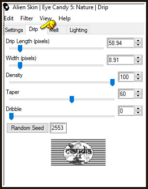 Effecten - Insteekfilters - Alien Skin Eye Candy 5 : Nature - Drip